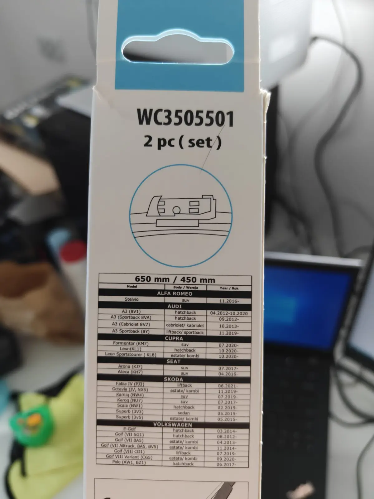 WYCIERACZKI OXIMO WC3505501 650/450mm