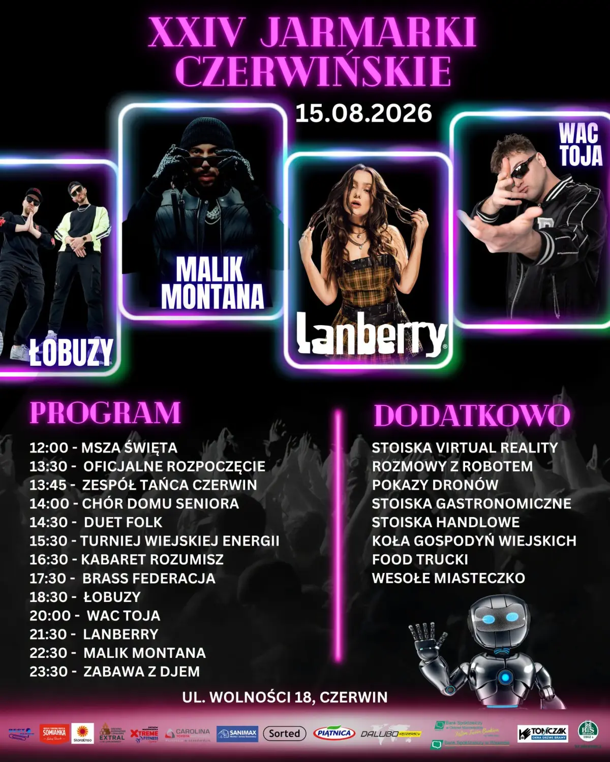 Znamy pełny program XXIV Jarmarków Czerwińskich
